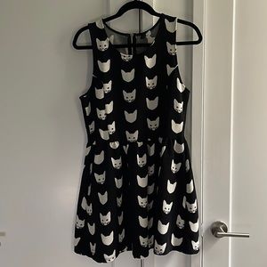 H&M (Divided) cat print dress - size large